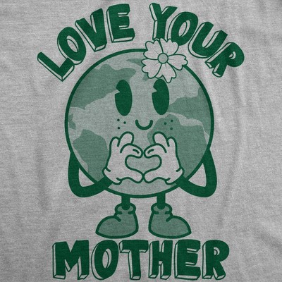 Мужские футболки Crazy Dog T-Shirts, Inc. Mens Funny T Shirts Love Your Mother Earth Day Graphic Tee for Men - Crazy Dog Men's T Shirt For Earth Day Light Grey S — фото 2