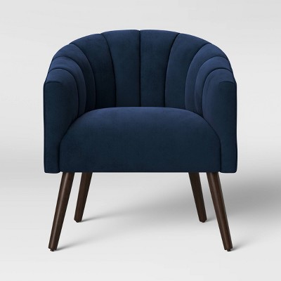 blue velvet chair target