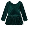 The Children's Place Baby Girls Long Sleeve Velour Bubble Dress Green 12-18 M - 2 of 4