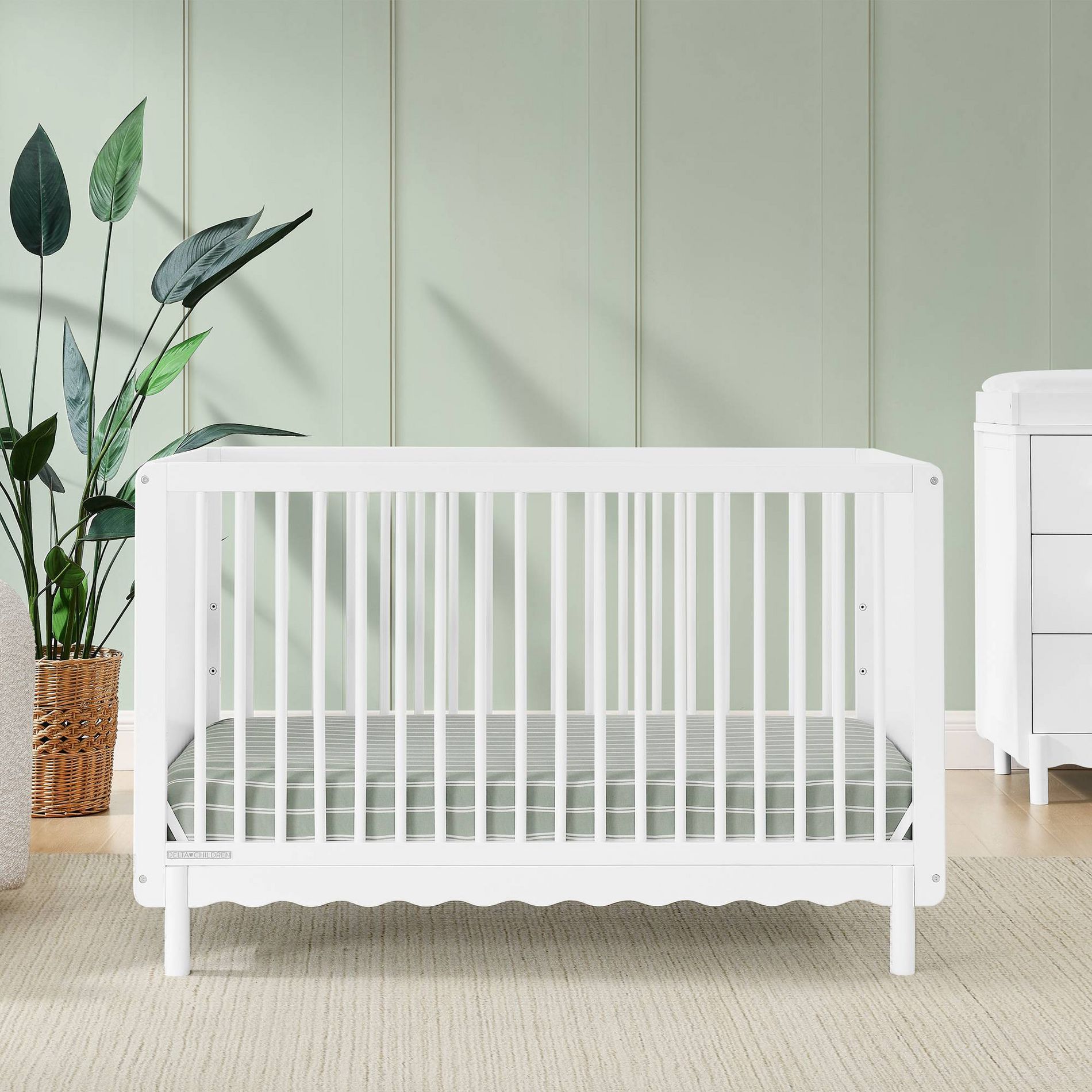 Delta Children William 4-in-1 Convertible Crib - Greenguard Gold Certified - White