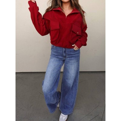 Women's faux-shearling Fleece Pullover - AEMI + CO