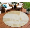 Beige Gold And Tan Abstract Washable Indoor Outdoor Area Rug - 2 of 4