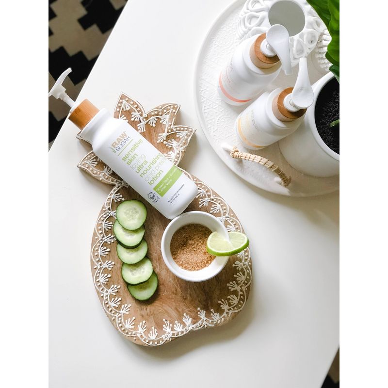 Raw Sugar Green Tea + Cucumber + Aloe Vera Sensitive Skin Body Lotion Fresh - 18 fl oz, 5 of 12