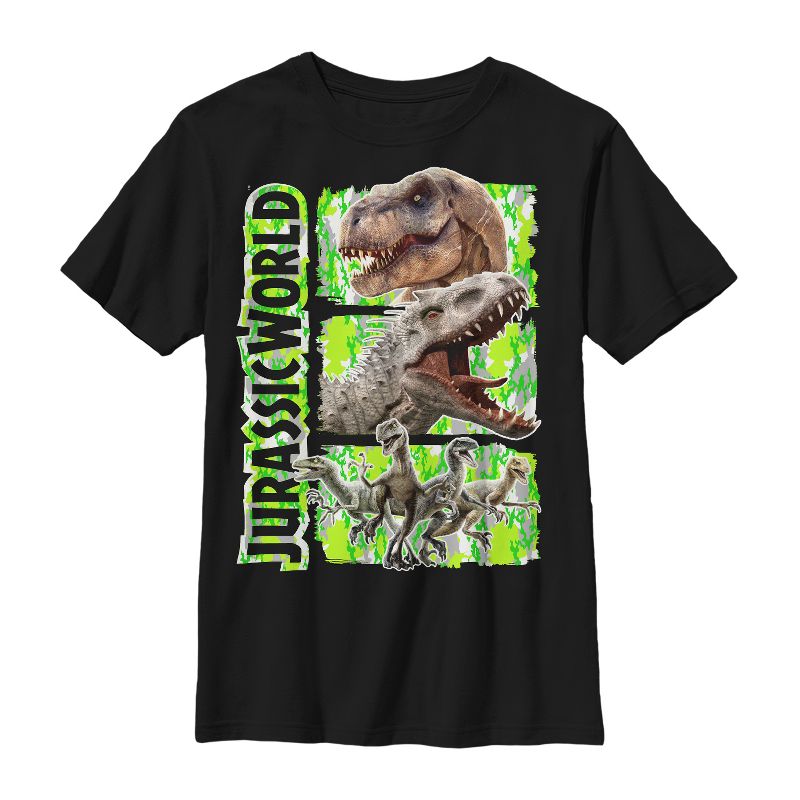 Boy's Jurassic World Dinosaur Panels T-Shirt, 1 of 5