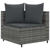 vidaXL Patio Sofa Set with Cushions Lounge Setting Outdoor Furniture Poly Rattan - Gray 8 Piece - 3 of 4