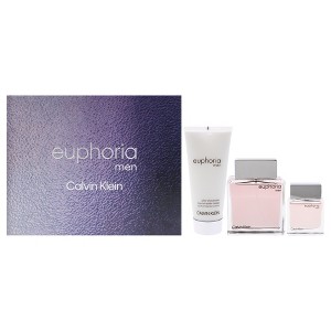 Euphoria by Calvin Klein for Men - 3 Pc Gift Set 3.3oz EDT Spray, 0.5oz EDT Splash, 3.3oz After Shave Balm - 1 of 4