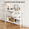 Pinmoco Console Table with Shelves and Drawer, 41.7inch Narrow Entryway Table with LED Light, Sofa Table for Living Room, Hallway - 4 of 4