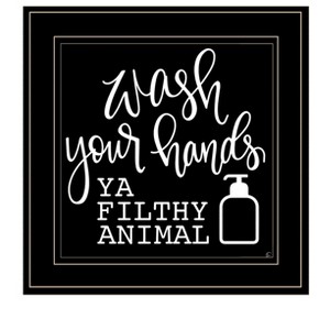 "Wash Your Hands" by Fearfully Made Creations, Ready to Hang Framed Print, Black Frame - 1 of 1
