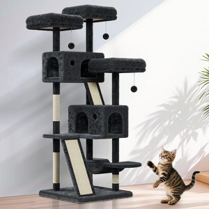 66 Inches Large Multi-Level Cat Tree Heavy Duty Cat Tower for Indoor Large Cats 20 lbs+ with House - 1 of 4