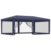 vidaXL Party Tent with 6 Mesh Sidewalls Blue 19.7'x13.1' HDPE - 2 of 4