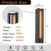 ALOADECOR Modern Motion Sensor Outdoor Wall Light Integrated LED Wall Sconce Matte Black Iron Exterior Light Fixture for Porch Garage Patio - 4 of 4