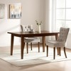 HomeRoots Set of Two Tufted Beige and Oak Upholstered Fabric And Solid Wood Dining Side Chairs - 2 of 4