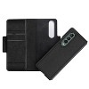 SAHARA - Black Leather Folio Wallet Case - Samsung Galaxy Z Fold3 and Fold3 5G - 2 of 4