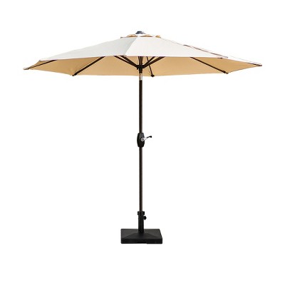 WestinTrends 9 Ft Outdoor Patio Market Table Umbrella with Square Concrete Base