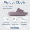 CUSHIONAIRE Feather Slides – Comfortable Cloud Cushion House Slippers for Women, Indoor Outdoor EVA Foam Foot Spa Shower Shoes, Non-Slip Arch Support - 3 of 4