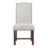 Treasure Trove Accents 2pk Hamilton Accent Dining Chairs Brown/Oatmeal: Polyester Upholstery, Rubberwood Frame, Spot Clean - 3 of 4