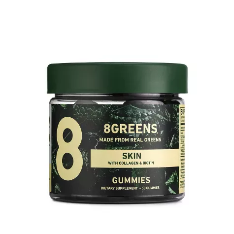 8Greens Skin Gummies with Collagen & Biotin - 50ct - biotin supplement options