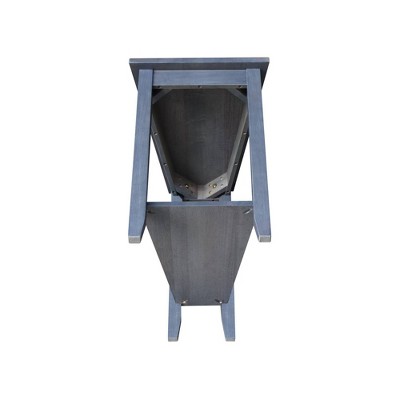 Elegant Triangular Solid Wood Keystone Accent Table