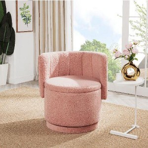 CAVINAS 360-Degree Swivel Chair, Back Sofa Chair with Storage Space, Swivel Barrel Chair, Accent Chair for Living Room - 1 of 4