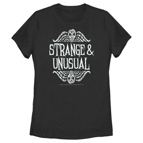 Women's Beetlejuice Strange And Unusual Quote T-shirt - Black - Medium ...