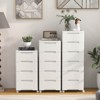 Costway 1/2 PCS 7-Drawer Plastic Rolling Storage Cart with 4 Universal Wheels Dresser Cabinet - image 4 of 4