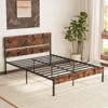 Infans Queen Size Bed Frame w/ Wooden Headboard Under-Bed Storage No Box Spring Needed - 4 of 4