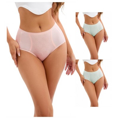INSPIRE CHIC 3 Packs Women's High-Waisted Underwear Briefs High Elastic Breathable Underpants