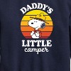 Boys' - Peanuts - Daddy's Little Camper Graphic Long Sleeve Fleece Sweatshirt - 2 of 4