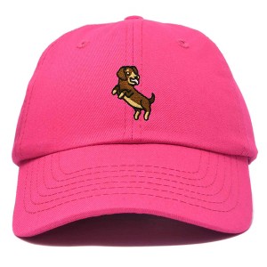 Dalix Dachshund Embroidered Cotton Dad Hat Casual Adjustable Baseball Cap for Dog Lovers Womens - 1 of 4