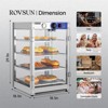 Winado 18 in. 4-Tier 800W 110V Hot Food Warmer Display Case Countertop - 4 of 4