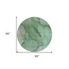 Green And Sage Abstract Washable Indoor Outdoor Area Rug - 3 of 4
