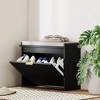 Aghana Digitals 265lb Capacity Entryway Shoe Storage Bench with Padded Removable Cushion, Flip - 2 of 4