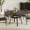 47" Round Farmhouse Dining Table for 4-6 People - Kitchen & Living Room Table with Storage Shelf (Table Only) - 3 of 4