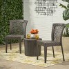 Christopher Knight Home Ashton Outdoor Wicker 3 Piece Stacking Chair Chat Set, Multibrown - 2 of 4