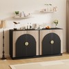 Garvee Mid-Century Modern Buffet Cabinet with Fluted Design & Arched Doors, Storage Sideboard for Dining Room, Living Room, Kitchen - 2 of 4