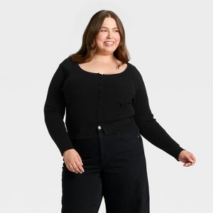 Women's Scoop Neck Cardigan Sweater - Universal Thread™ - 1 of 3