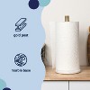 happimess Avery Modern Classic Metal with Non Slip Weighted Marble Base Paper Towel Holder - 3 of 4