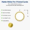 Avery® Cards, 2" Diameter, Gold Dots Edge, Matte White, 120ct - 2 of 4