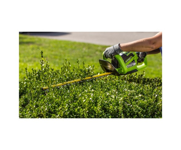 22" 40 Volt, 240 Watts Cordless Lithium Hedge Trimmer - Green - Earthwise