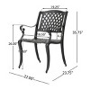 Set of 2 Outdoor Patio Accent Chairs with Sturdy Aluminum Frame, All Weather Patio Armchairs for Balcony or Backyard – The Pop Home - 3 of 4