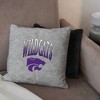 NCAA Kansas State Wildcats 16" Heather Gray Sweatshirt Pillow - 3 of 4