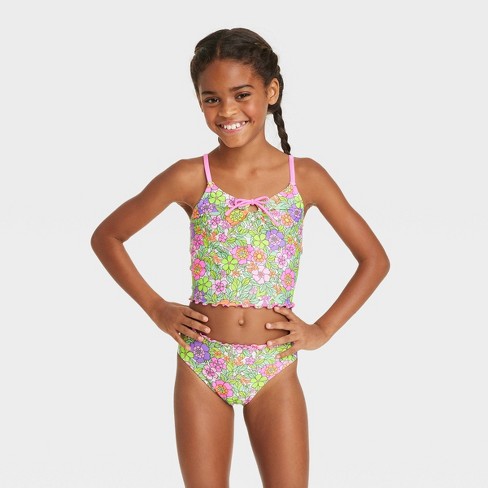 Hot Pink Tankini Leopard Two Piece Bikini Swimsuit - Final Sale