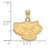 Black Bow Jewelry 14k Yellow Gold Plated Sterling Silver Wisconsin Badgers NCAA Small Pendant - 2 of 3