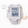 The Juniper Shop Mama's Little Man Long Sleeve Bodysuit - 6M - Heather Grey - 3 of 4