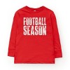 Football Season Block Distressed - Youth Long Sleeve Graphic T-Shirt - 2 of 4