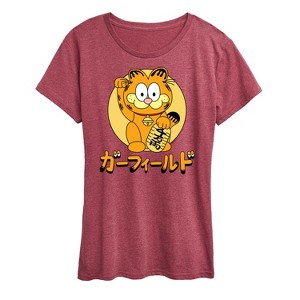 Women's - Garfield - Lucky Cat Garfield Short Sleeve Graphic T-Shirt - 1 of 4