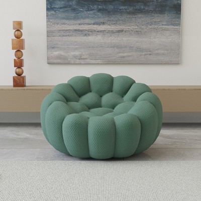 WJSHome Single Bubble Couches for Living Room, Memory Foam Round Bubble Sofa, 3D Honeycomb Shape Curved Sofas for Living Room, Small Space