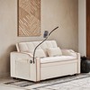 versatile foldable sofa bed in 3 lengths,adjustable back and with USB port and ashtray and swivel phone stand - Leovsnove - 2 of 4