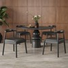 GlasFlength Dining Set of 2, Mid-Century Modern Dining Chairs with Solid Wood Legs for Kitchen and Dining Room, Black, 22.8"*22"*30.3" - 4 of 4