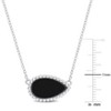 EVERLY JEWELRY | Silver Gemstone Necklace with Chain – Multiple Stone and Metal color Options - 4 of 4